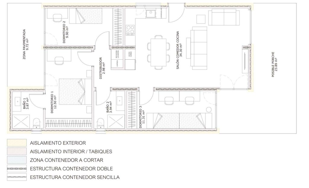 planos ejemplos casas contenedor